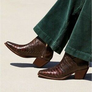 Free People Brown Emmett Western Boot Size 36/6 Brown